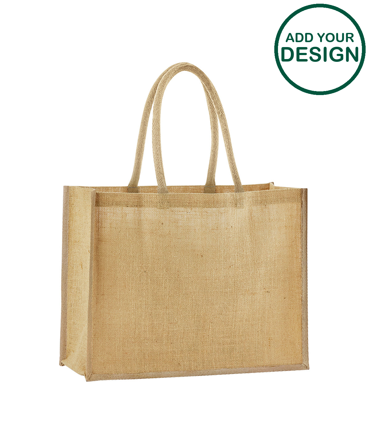 Natural starched jute classic shopper