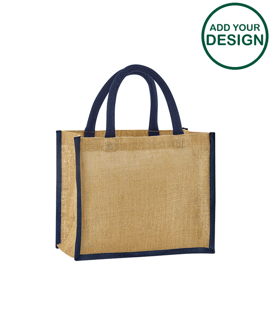 Natural starched jute midi tote