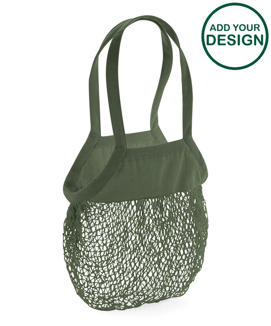Organic cotton mesh grocery bag