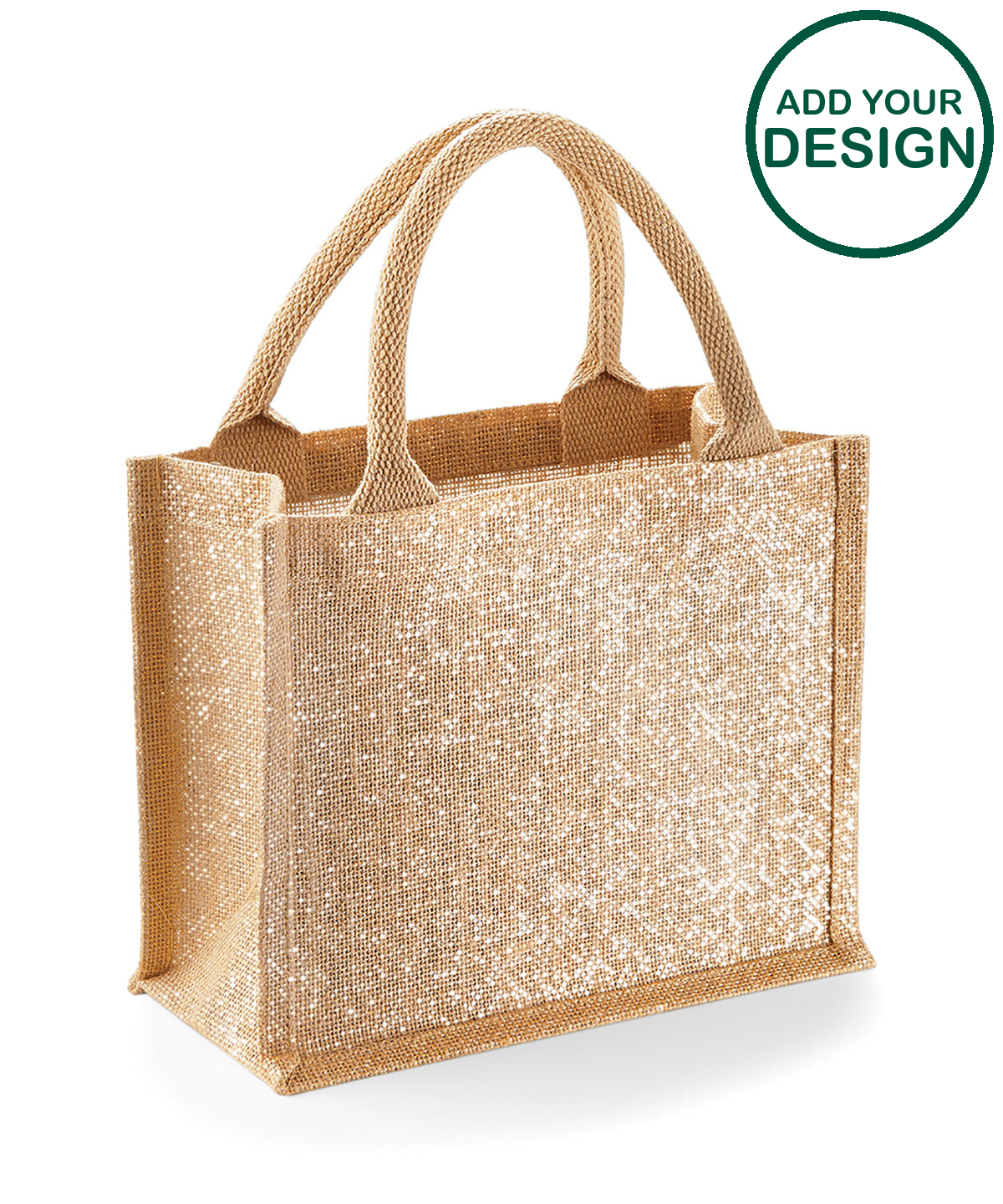 Shimmer jute mini gift bag