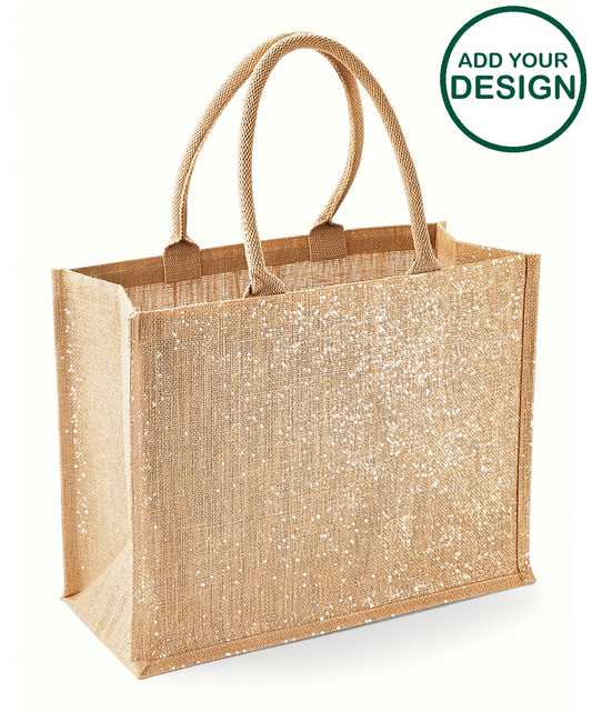 Shimmer jute shopper
