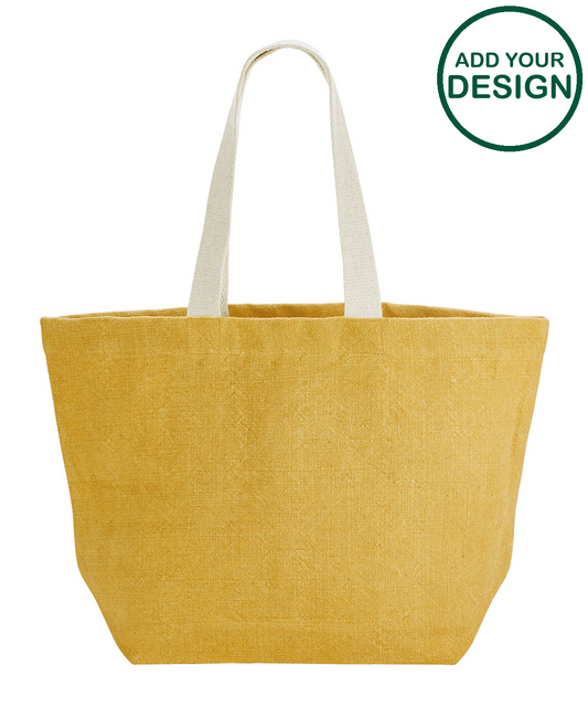 Soft washed jute beach bag