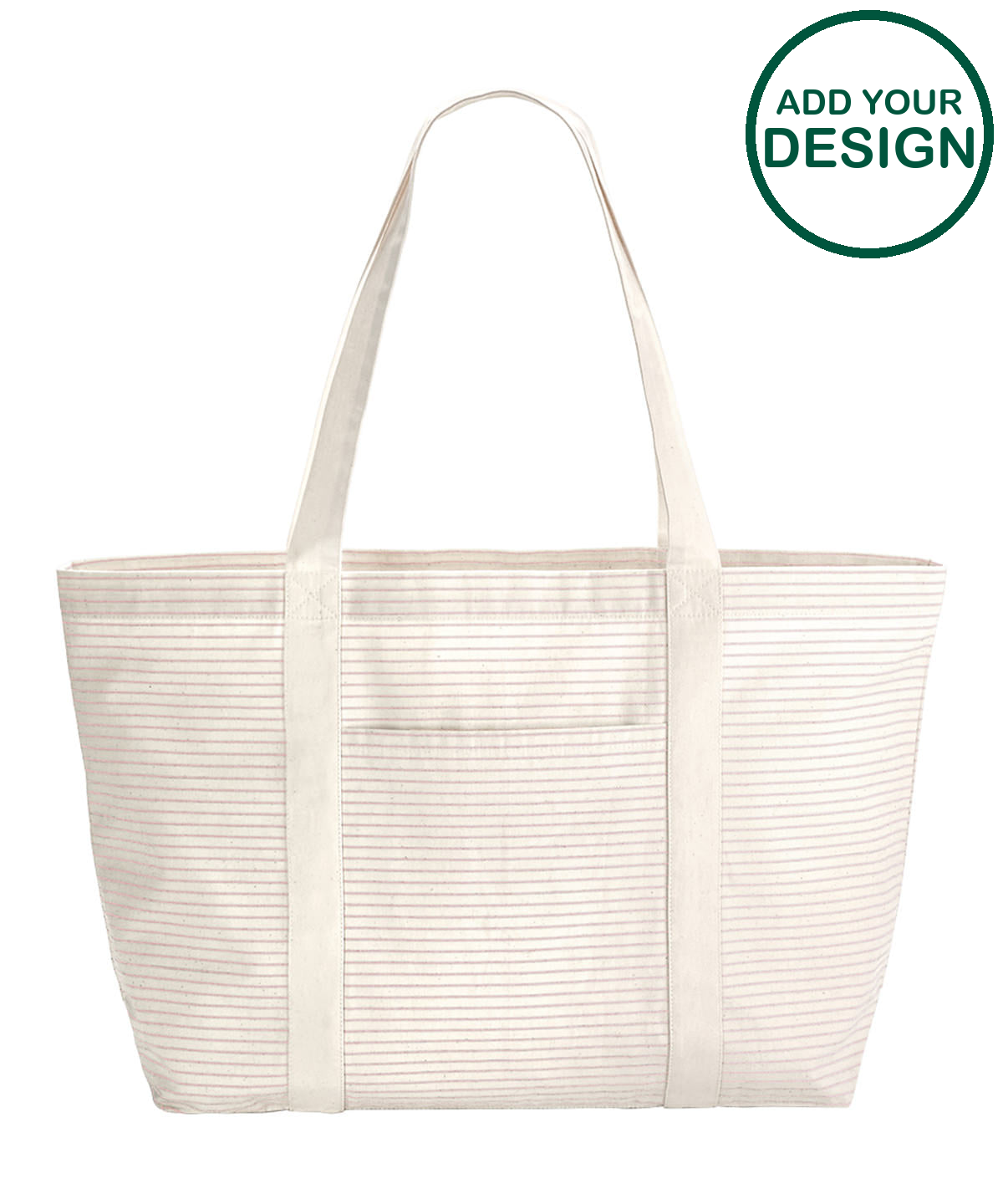 Striped organic cotton shopper