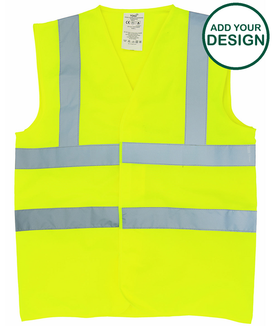 Flame-retardant hi-vis sleeveless waistcoat (HVW100FR)