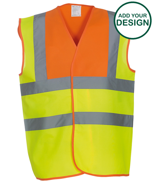 Hi-vis 2-band-and-braces waistcoat (HVW100)