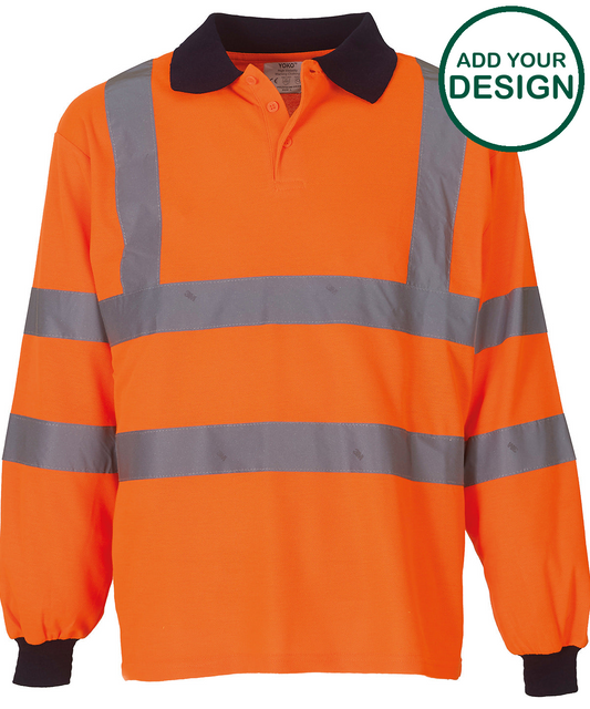 Hi-vis long sleeve polo (HVJ310)