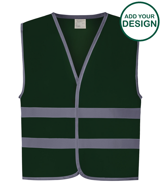 Hi-vis reflective border kids waistcoat (HVW102CH)