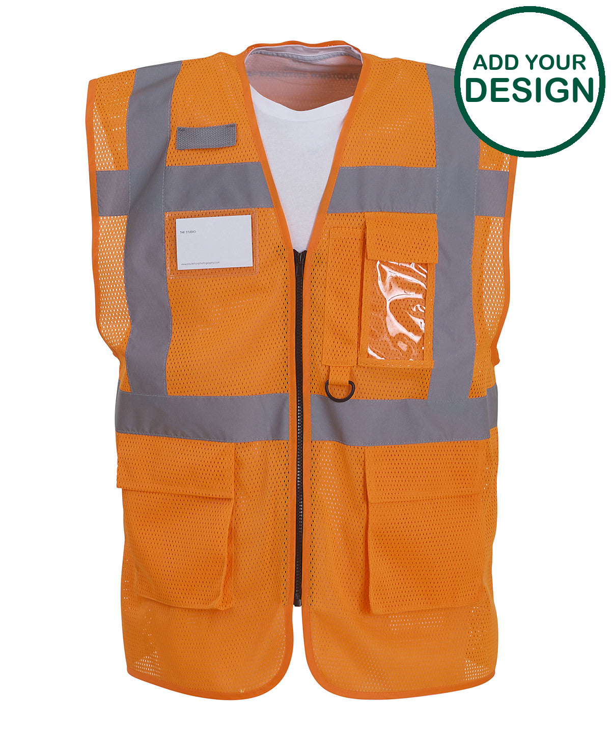 Hi-vis top cool open-mesh executive waistcoat (HVW820)