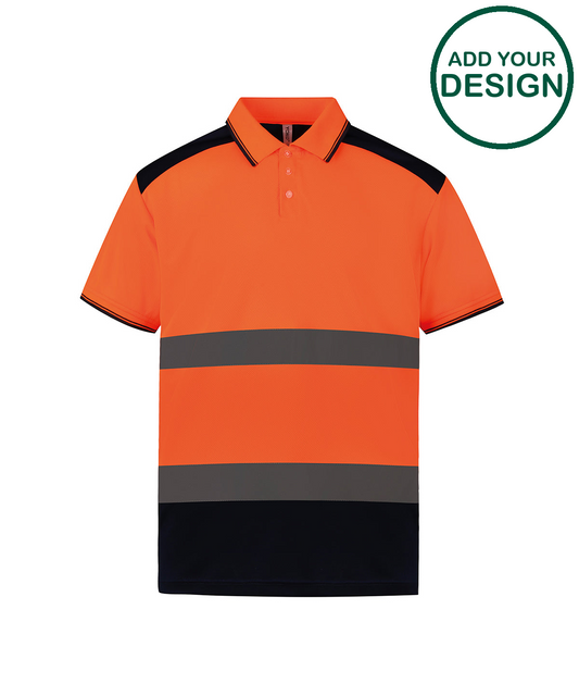 Hi-vis two-tone polo shirt (HVJ220)