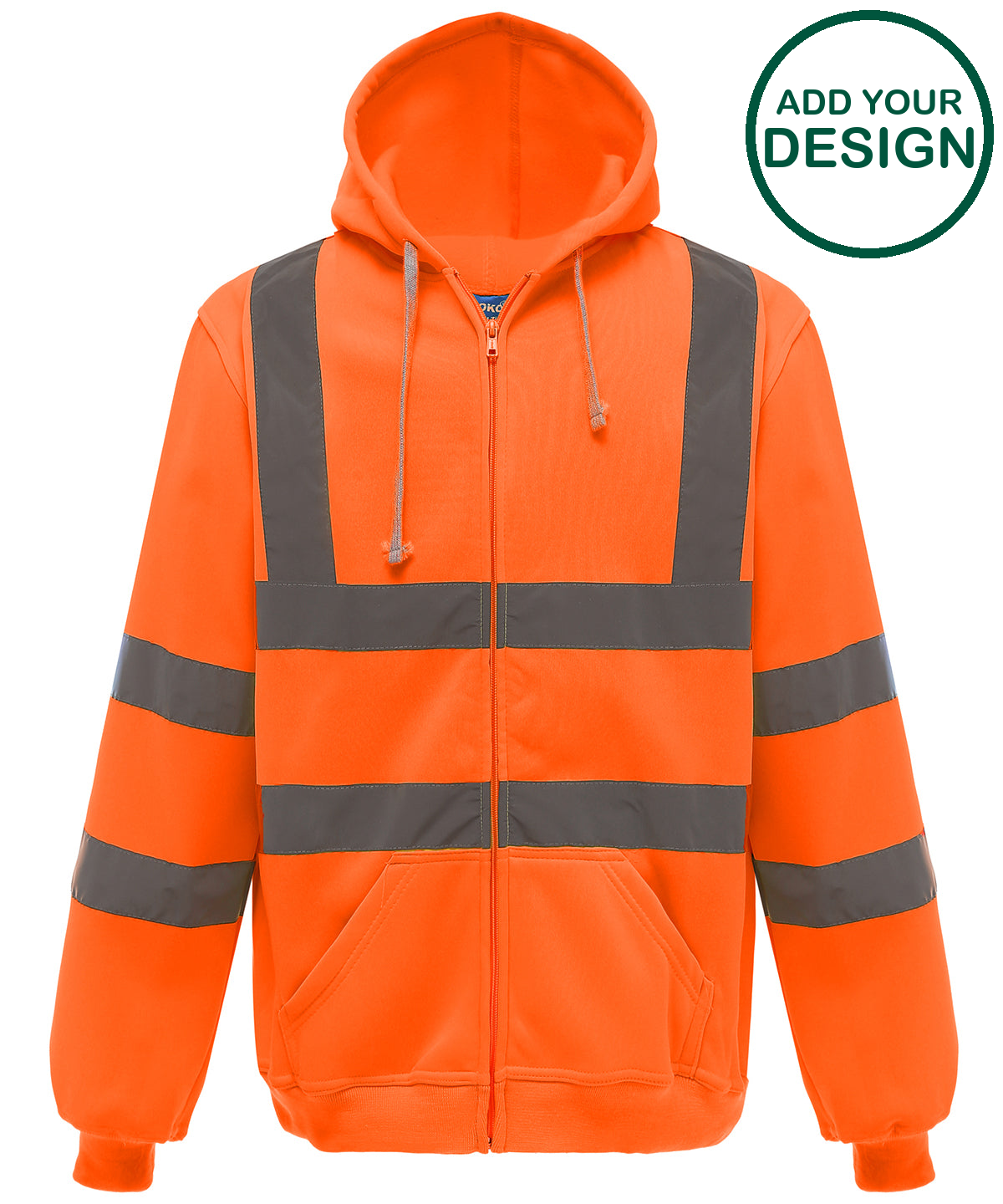 Hi-vis zip hoodie (HVK07)