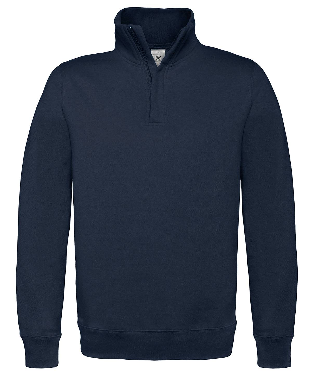 B&C ID.004 ¼ zip sweatshirt