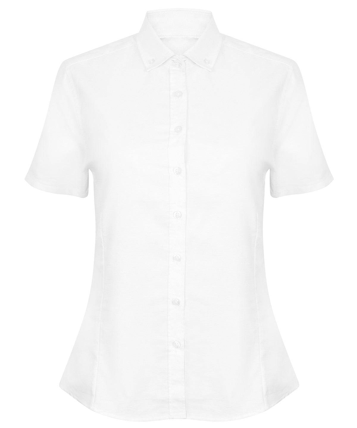 Women's modern short sleeve Oxford shirt