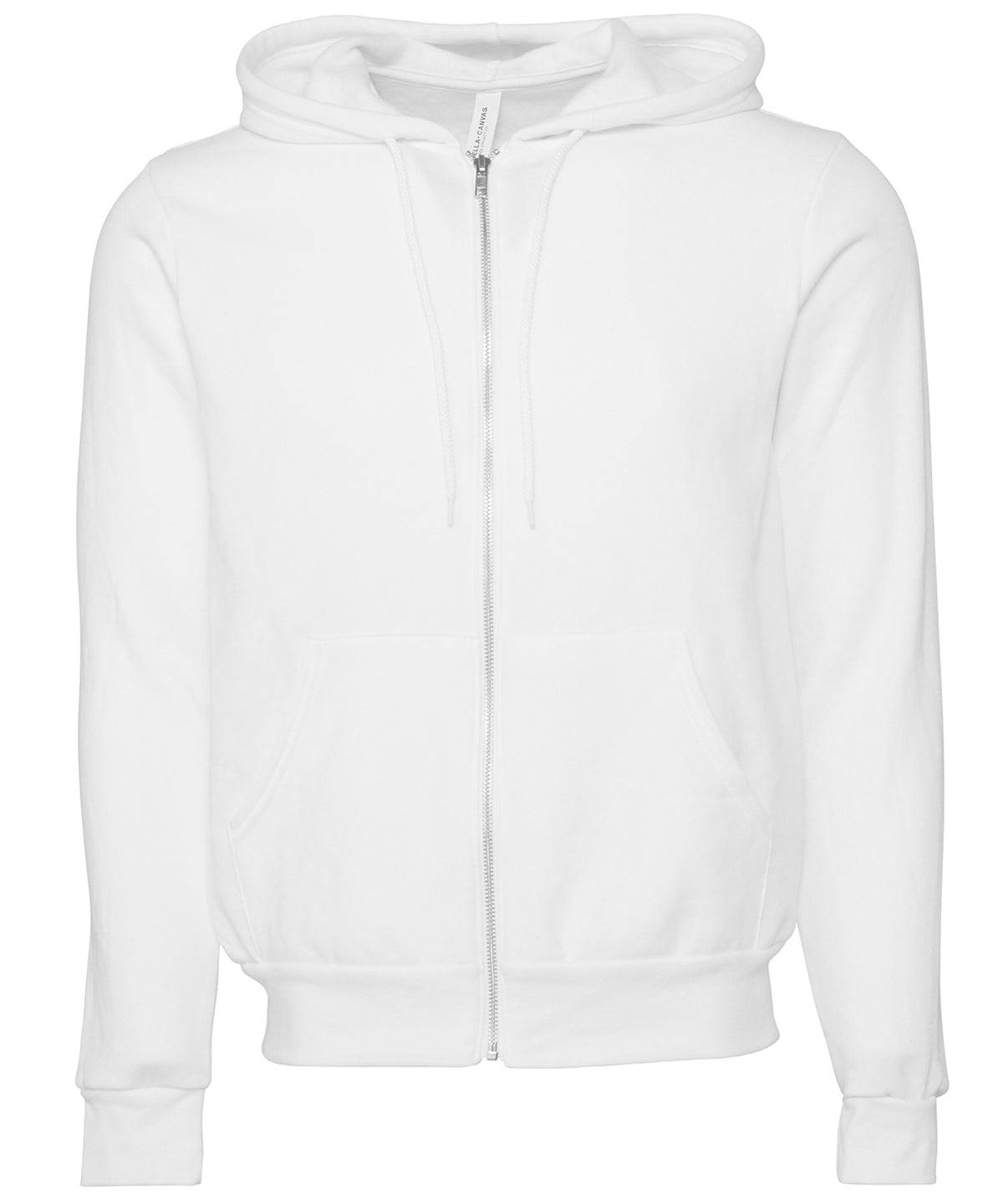Unisex polycotton fleece full-zip hoodie