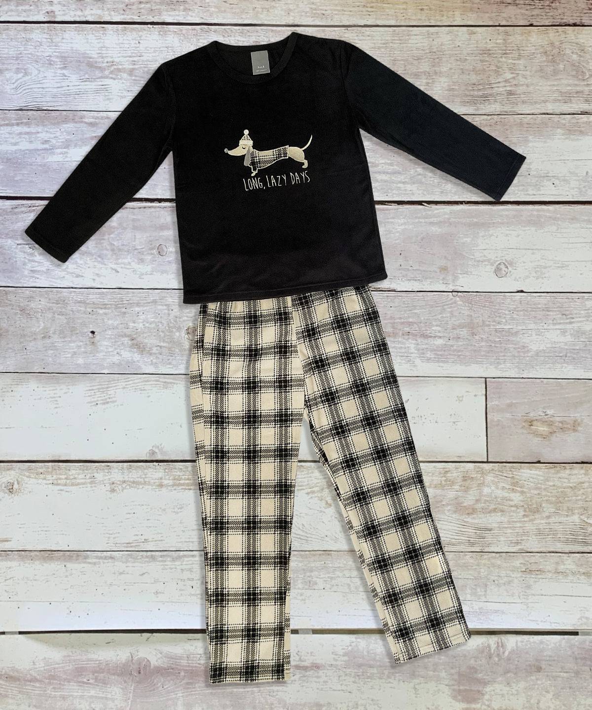 Home Living Applique pyjamas Dachshund Dog