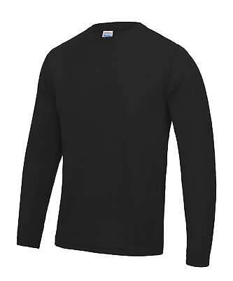 AWDis Just Cool - Long sleeve cool T - Jet Black - Add Your Design/Logo