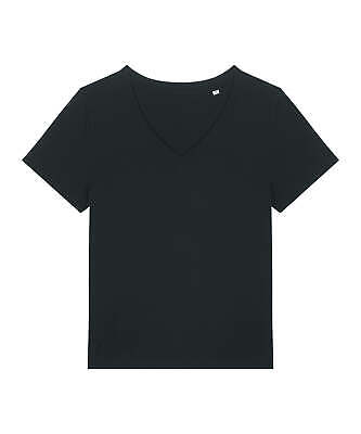 Stanley/Stella - Womens Stella Isla v-neck t-shirt (STTW176) - Black - Add Your Design/Logo