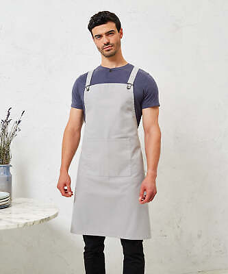 Tablier personnalisé - Premier - Tablier bavette « barista » à dos croisé - Noir - Ajoutez votre logo ou votre motif - Ajoutez votre motif/logo