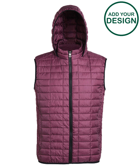 Honeycomb hooded gilet