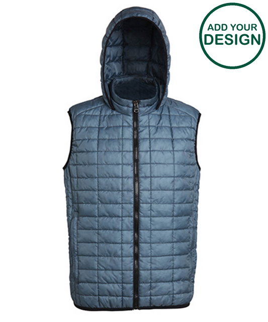 Honeycomb hooded gilet