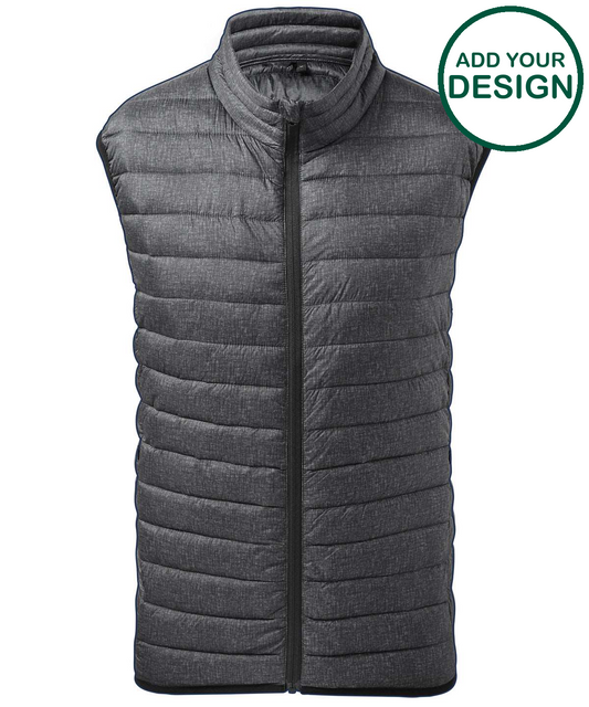 Melange padded gilet