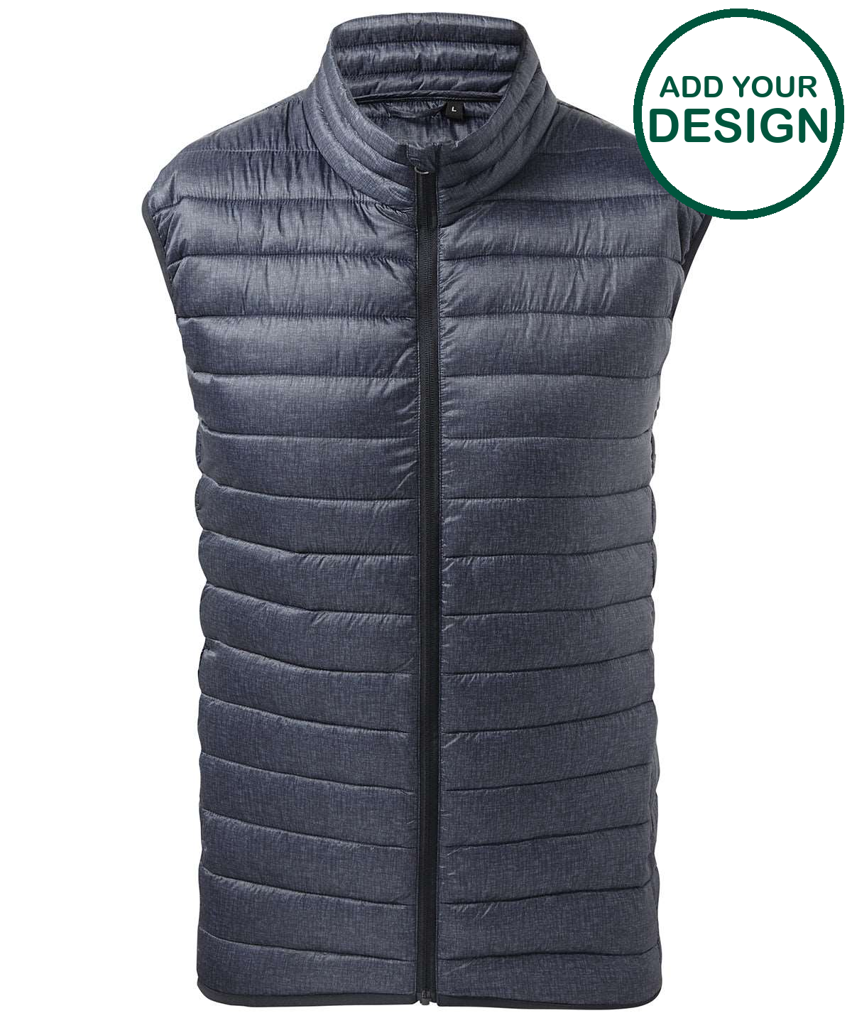 Melange padded gilet