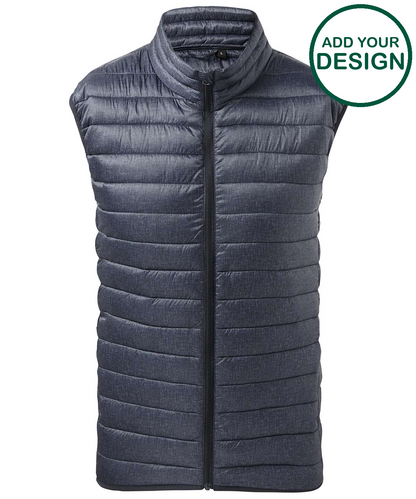 Melange padded gilet