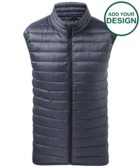 Melange padded gilet