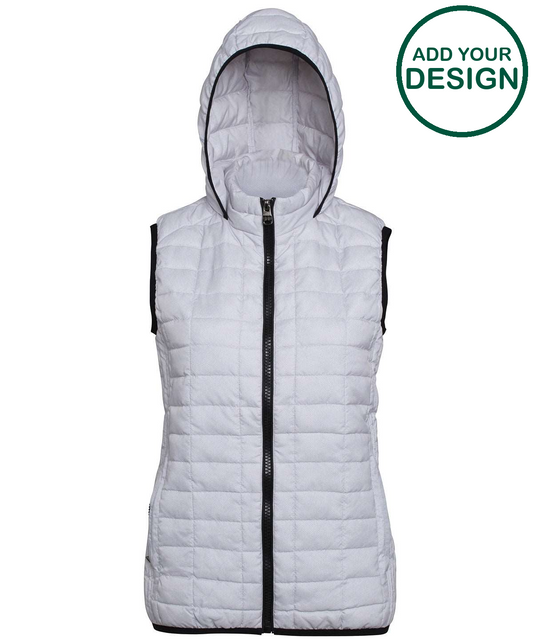 Women's honeycomb hooded gilet