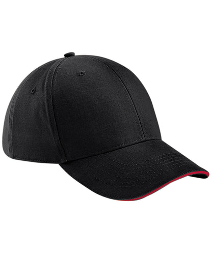 Beechfield - Athleisure 6-panel cap - Black/Classic Red - Add Your Design/Logo