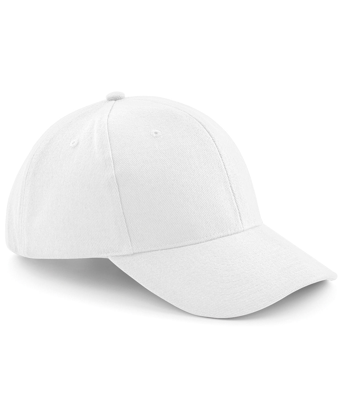 Beechfield – Kappe aus schwerer gebürsteter Baumwolle im Profi-Stil – Weiß – Fügen Sie Ihr Design/Logo hinzu