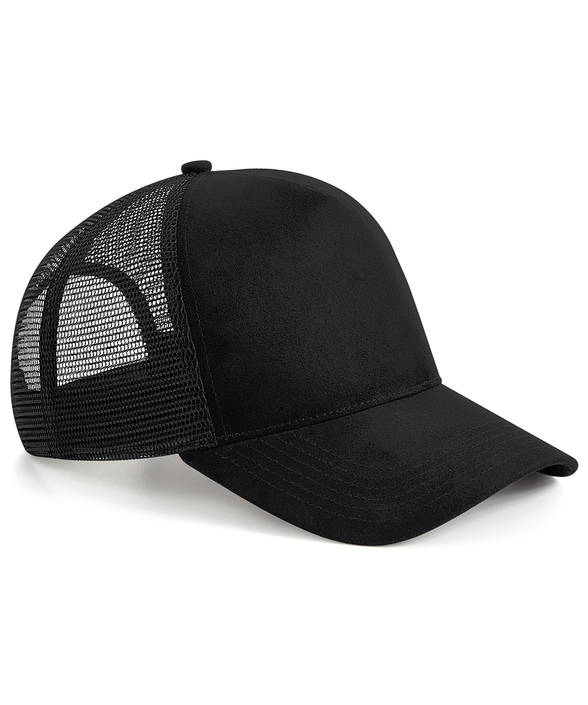 Beechfield - Suede snapback trucker - Black - Add Your Design/Logo