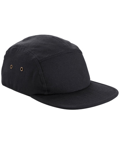 Beechfield – Canvas 5-Panel Camper Cap – Schwarz – Fügen Sie Ihr Design/Logo hinzu