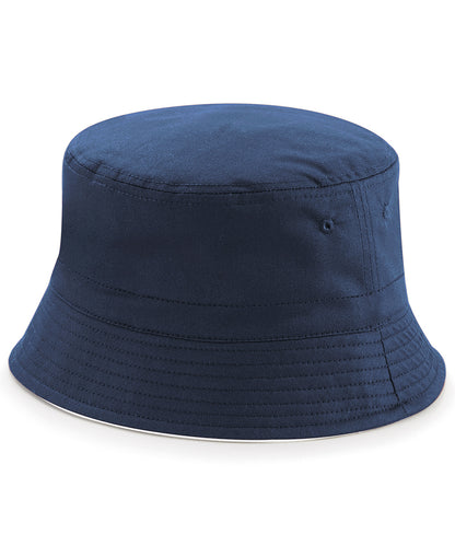 Beechfield - Bob réversible - Bleu marine/blanc - Ajoutez votre design/logo