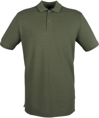 Henbury - Micro-fine pique polo shirt - Olive - Add Your Design/Logo
