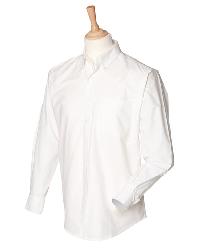 Henbury - Chemise Oxford classique à manches longues - Blanc - Ajoutez votre design/logo