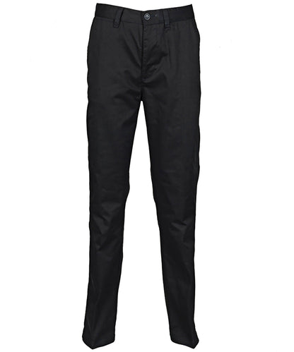 Henbury – Damen 65/35 Chinohose mit flacher Vorderseite – Schwarz – Fügen Sie Ihr Design/Logo hinzu