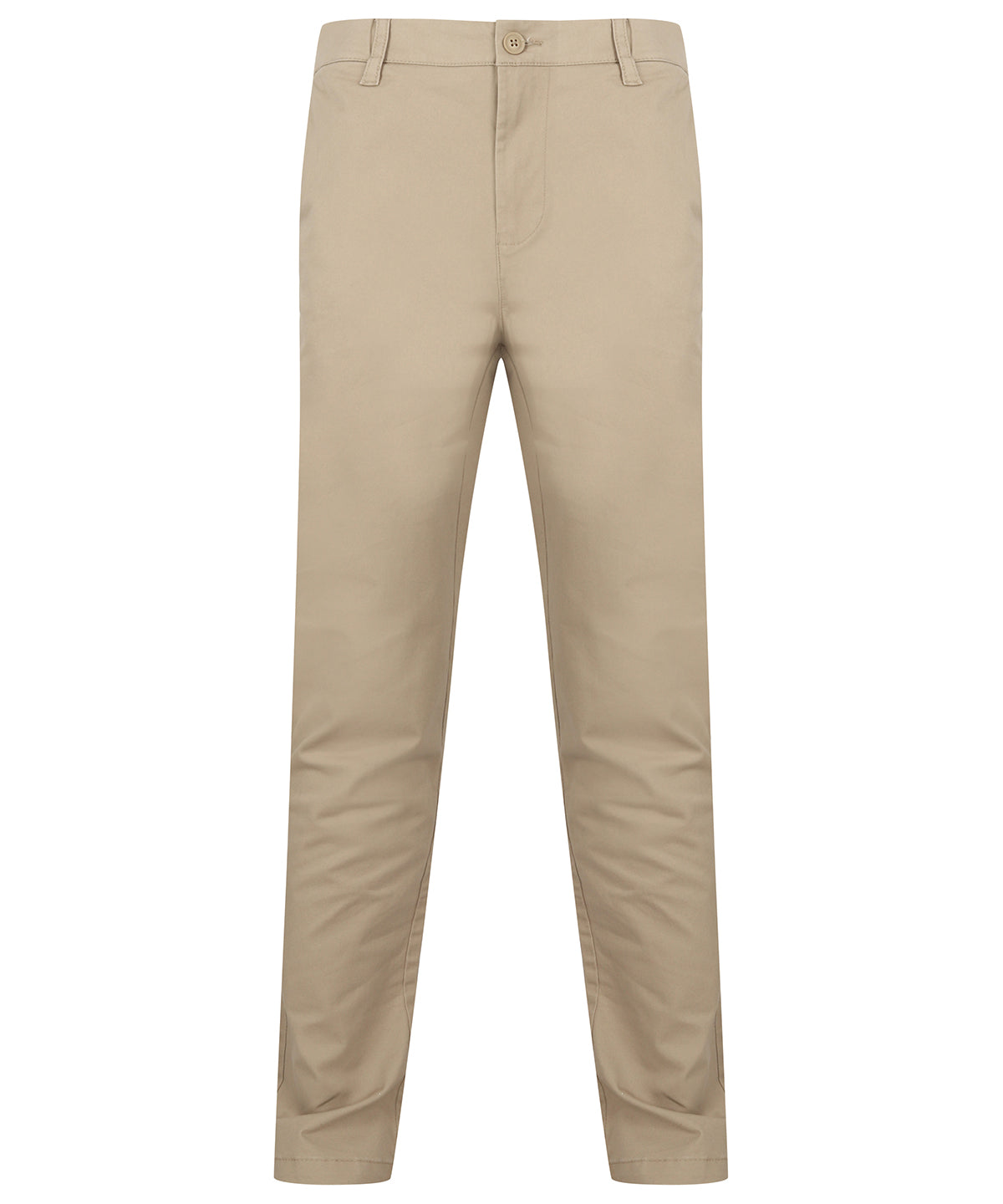 Henbury - Stretch chinos with flex waistband - Stone - Add Your Design/Logo