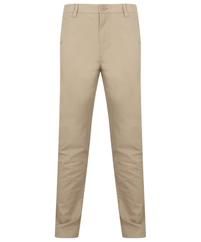 Henbury - Stretch chinos with flex waistband - Stone - Add Your Design/Logo