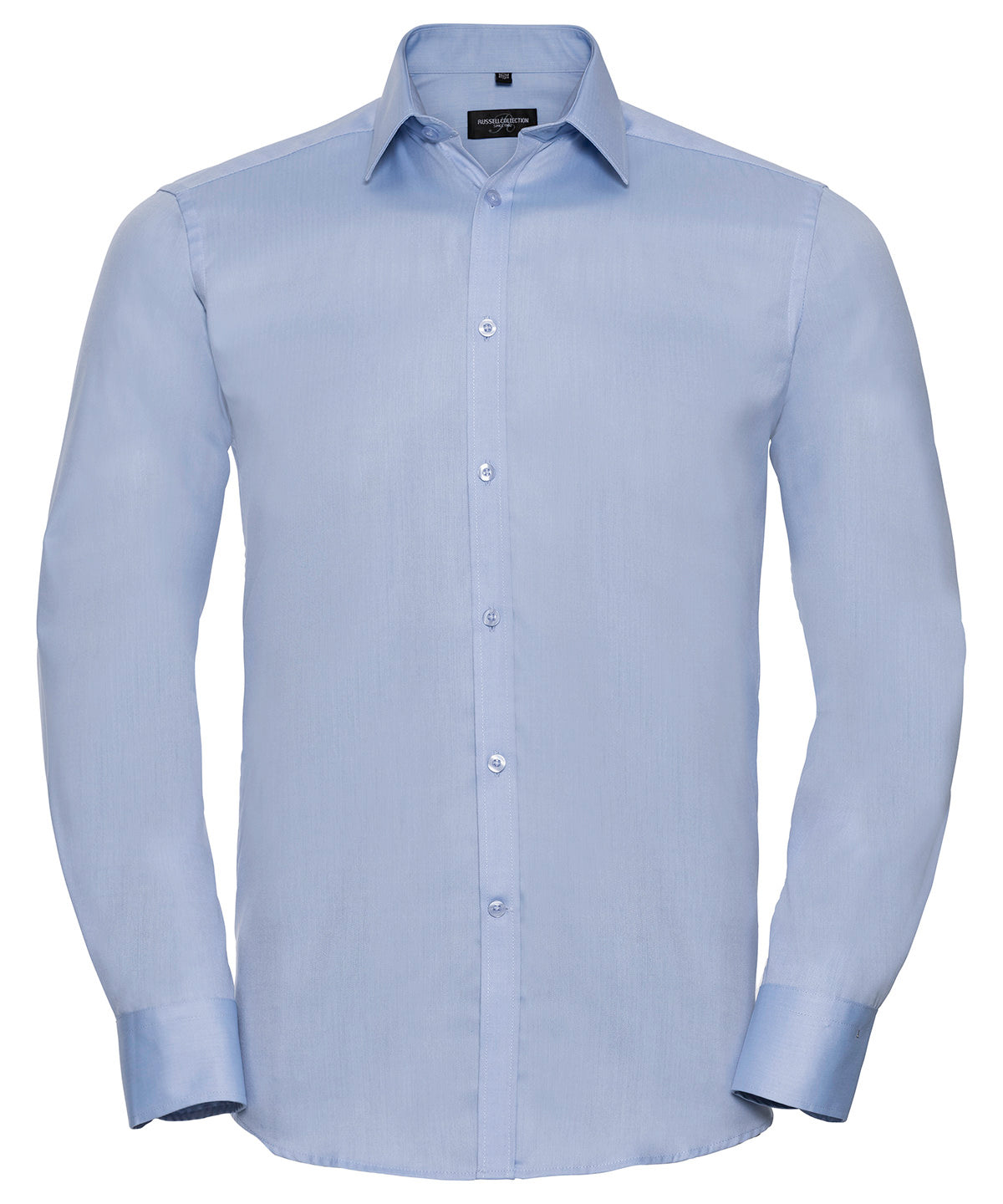 Collection Russell - Chemise à chevrons à manches longues - Bleu clair - Ajoutez votre design/logo