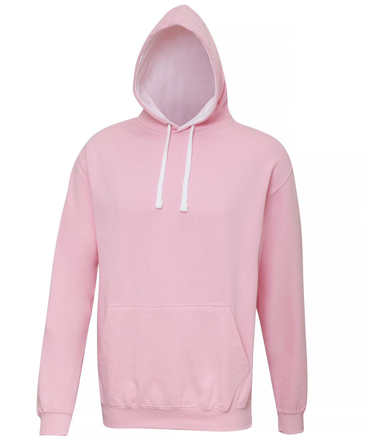AWDis Just Hoods - Sweat à capuche universitaire - Rose bébé/Blanc arctique - Ajoutez votre design/logo