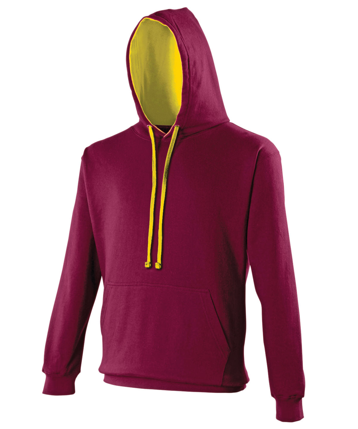 AWDis Just Hoods - Varsity Hoodie - Burgunderrot/Gold - Fügen Sie Ihr Design/Logo hinzu