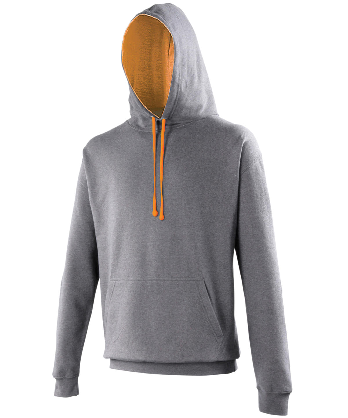 AWDis Just Hoods - Sweat à capuche universitaire - Anthracite/Orange Crush - Ajoutez votre design/logo