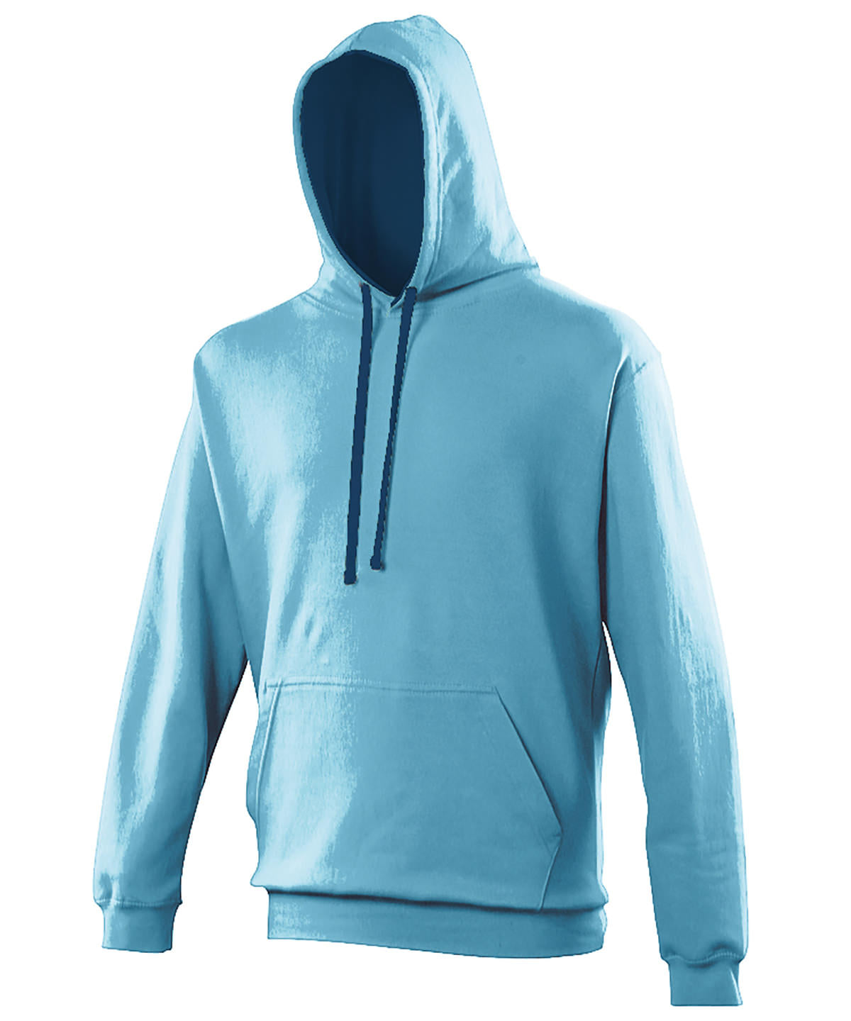 AWDis Just Hoods – College-Kapuzenpullover – Hawaiiblau/Oxford-Marineblau – Fügen Sie Ihr Design/Logo hinzu