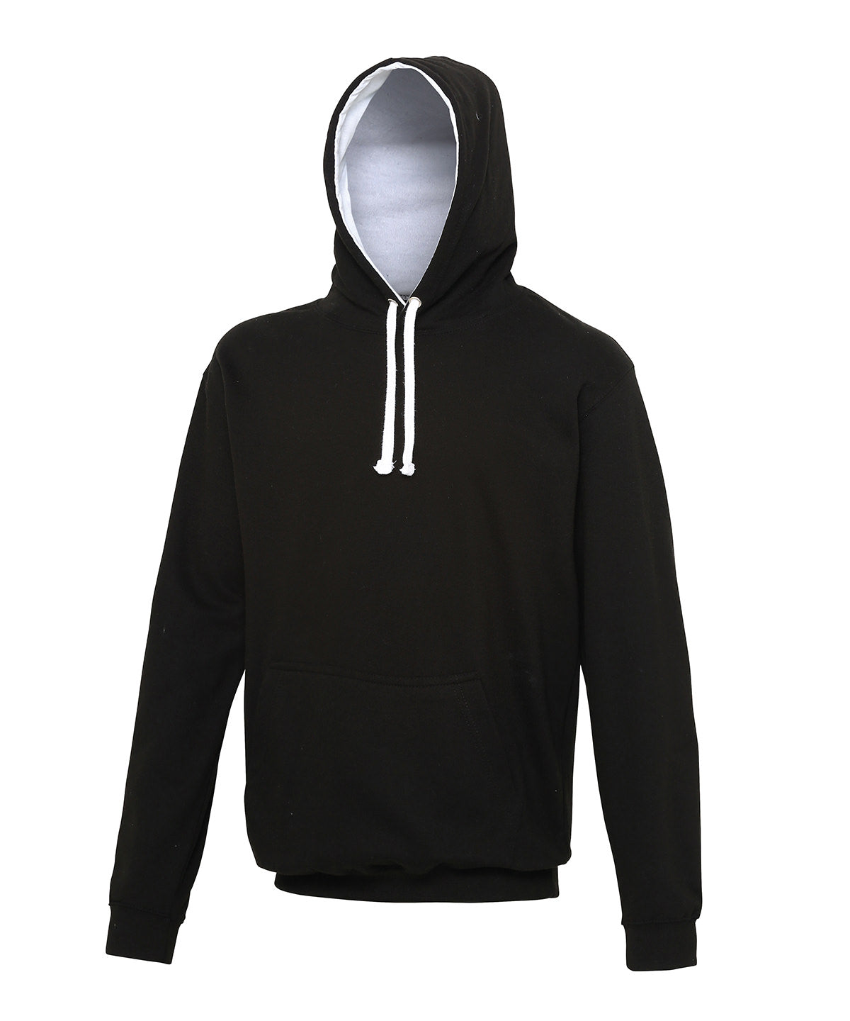 AWDis Just Hoods - Sweat à capuche universitaire - Noir de jais/Blanc arctique - Ajoutez votre design/logo