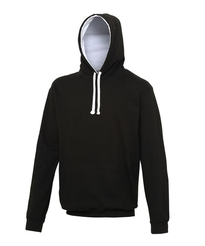 AWDis Just Hoods - Sweat à capuche universitaire - Noir de jais/Blanc arctique - Ajoutez votre design/logo