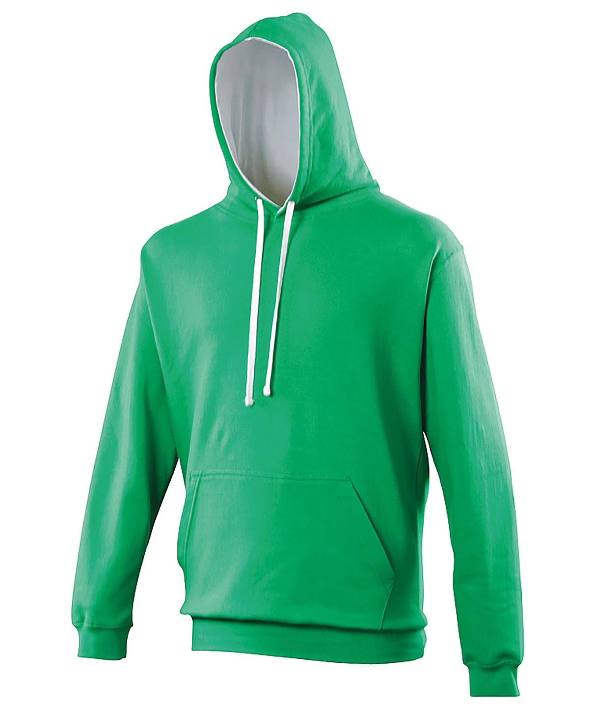 AWDis Just Hoods - Sweat à capuche universitaire - Vert Kelly/Blanc Arctique - Ajoutez votre design/logo