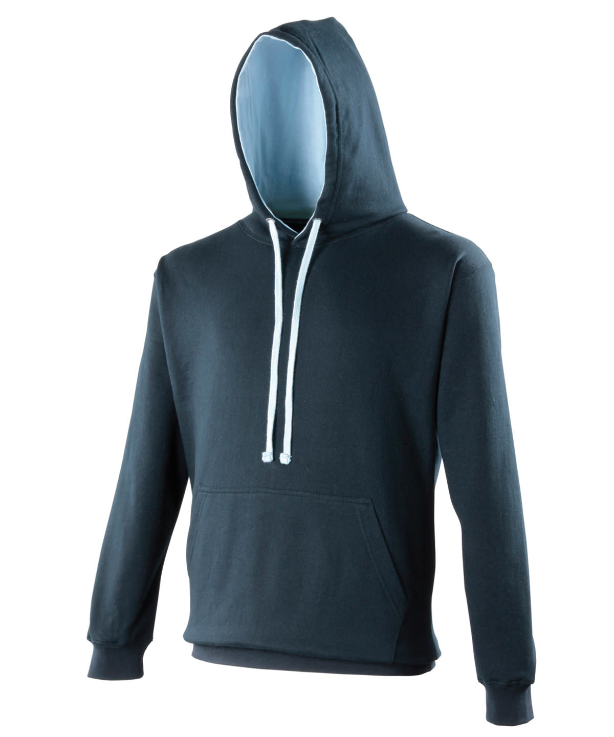AWDis Just Hoods - Sweat à capuche universitaire - Bleu marine/bleu ciel - Ajoutez votre design/logo