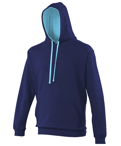 AWDis Just Hoods – College-Kapuzenpullover – Oxford Navy/Hawaiian Blue – Fügen Sie Ihr Design/Logo hinzu