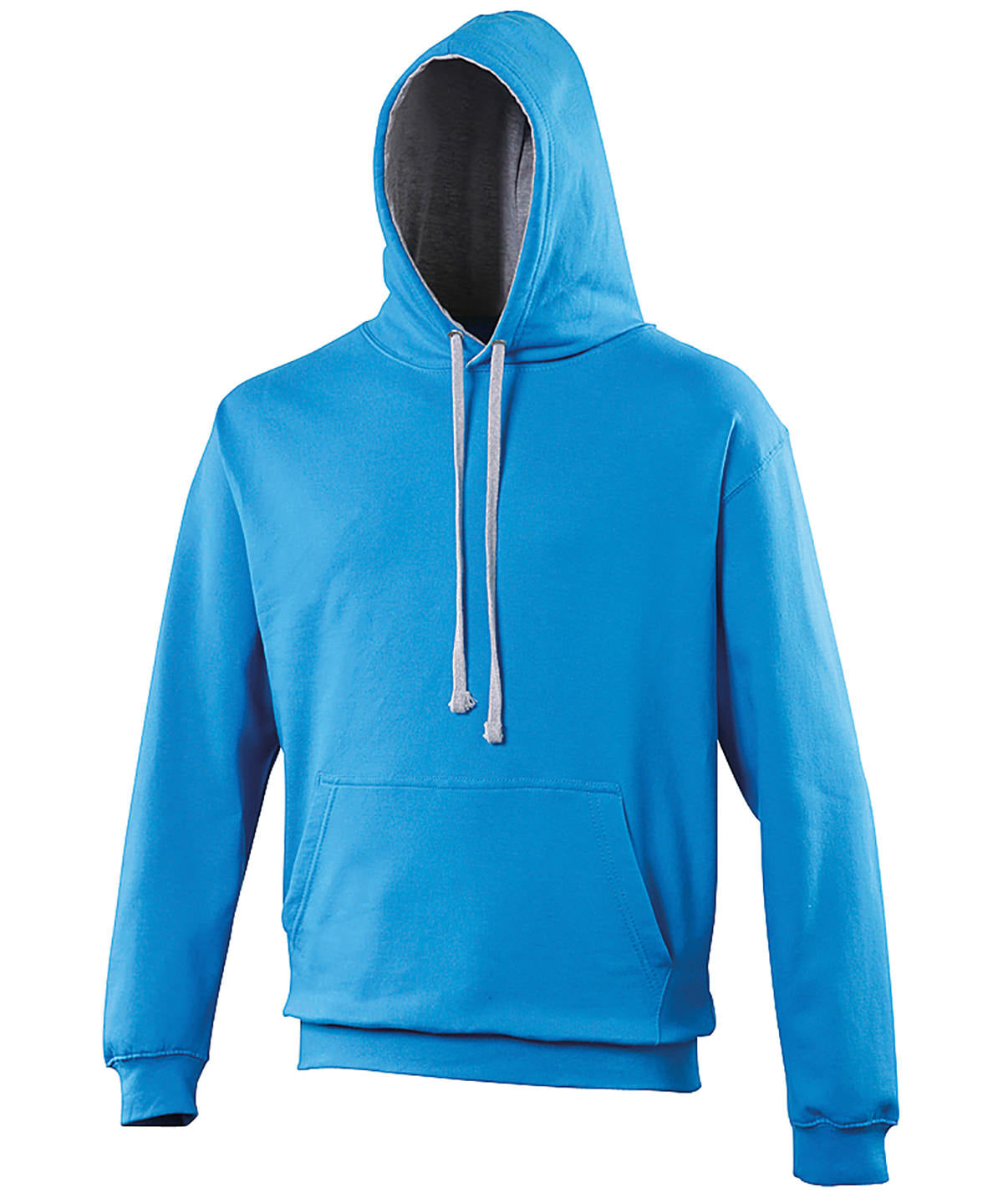 AWDis Just Hoods - College-Hoodie - Saphirblau/Graumeliert - Fügen Sie Ihr Design/Logo hinzu