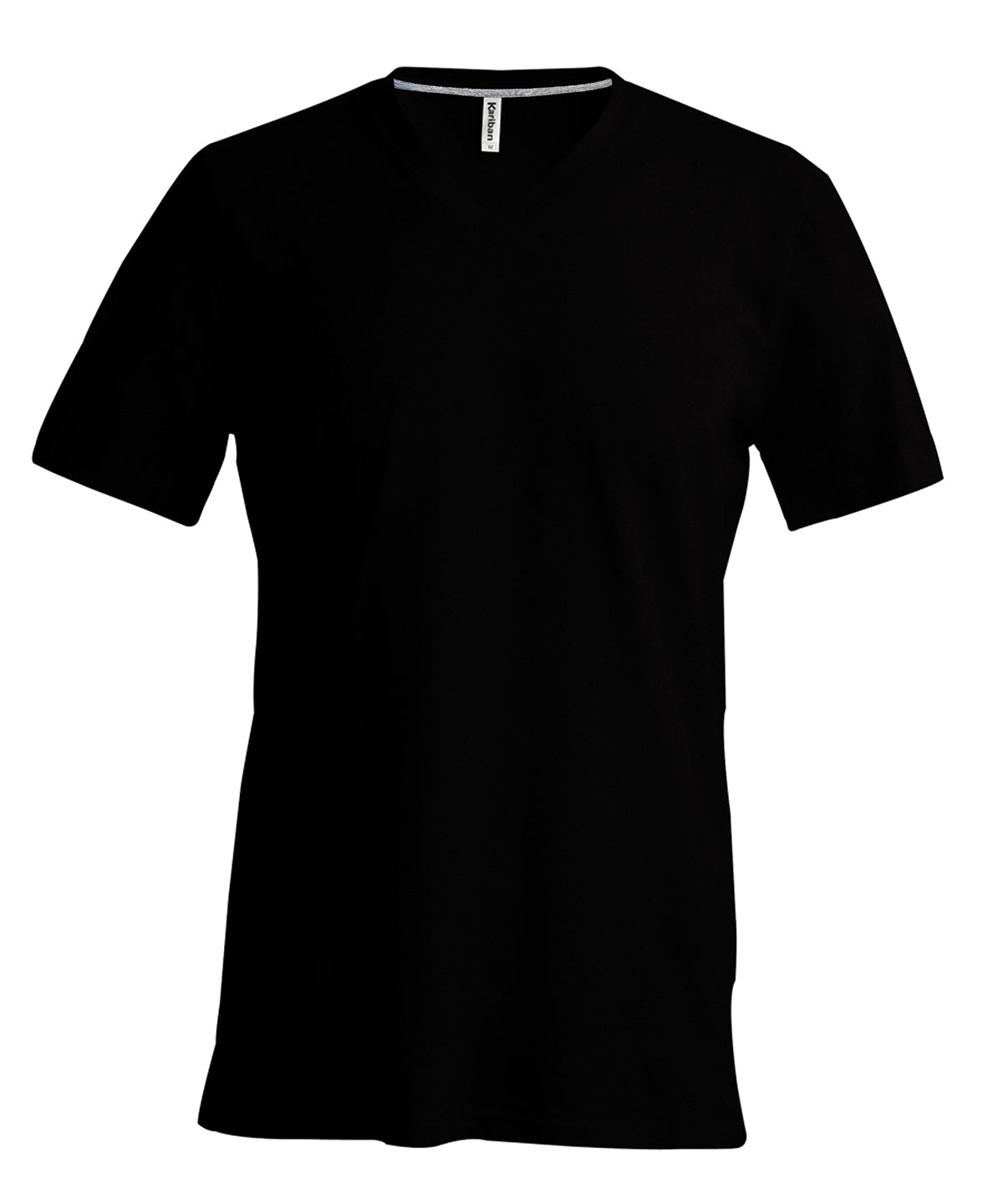 Kariban - Herren-T-Shirt mit V-Ausschnitt und kurzen Ärmeln - Schwarz - Fügen Sie Ihr Design/Logo hinzu